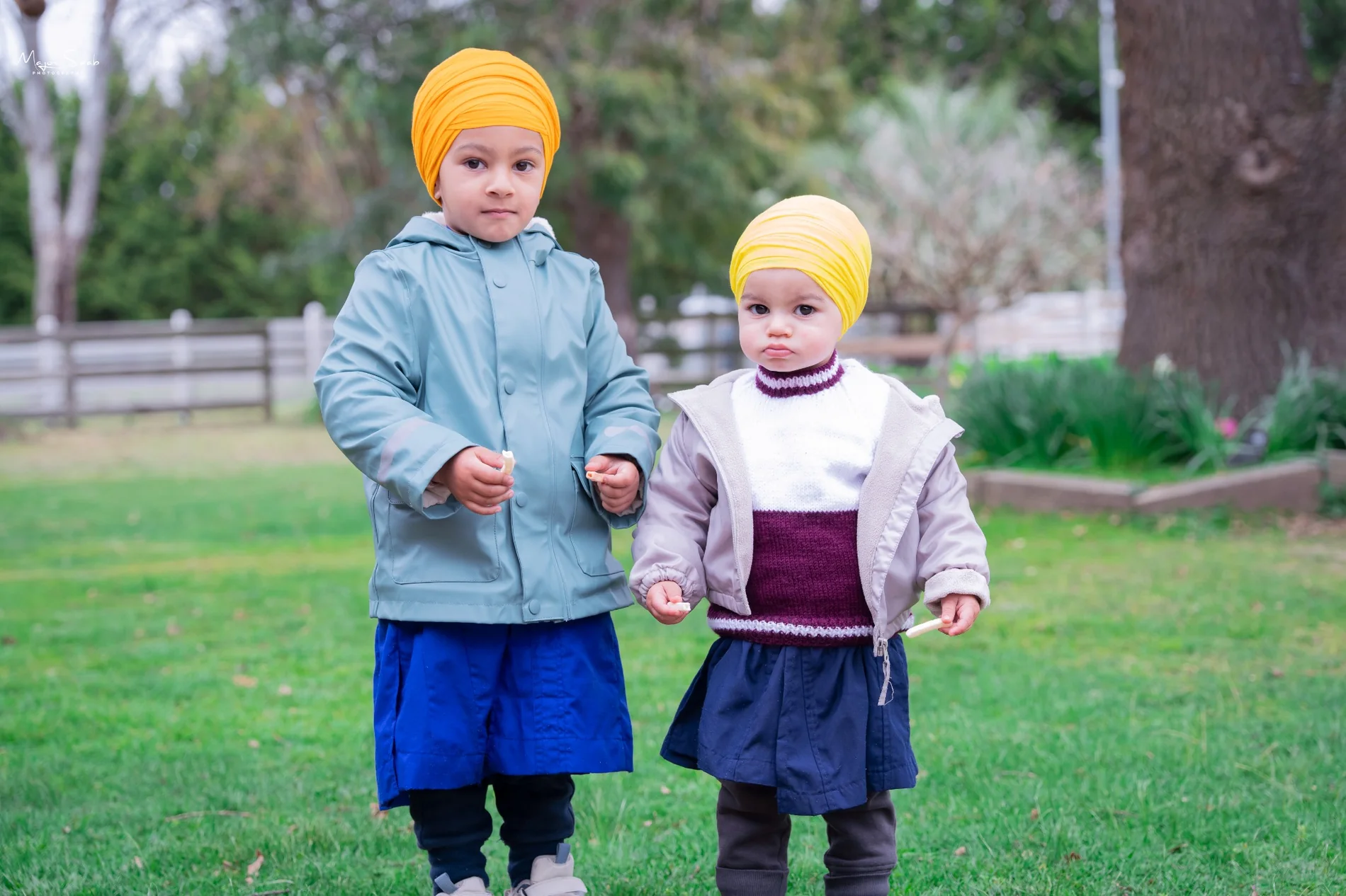 Two children outdoors